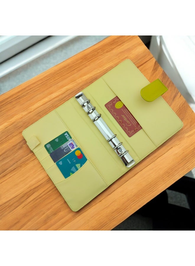 Faux leather wallet, money pouch, budget and notepad with card slots, cash and money compartment - A6 - Image 3